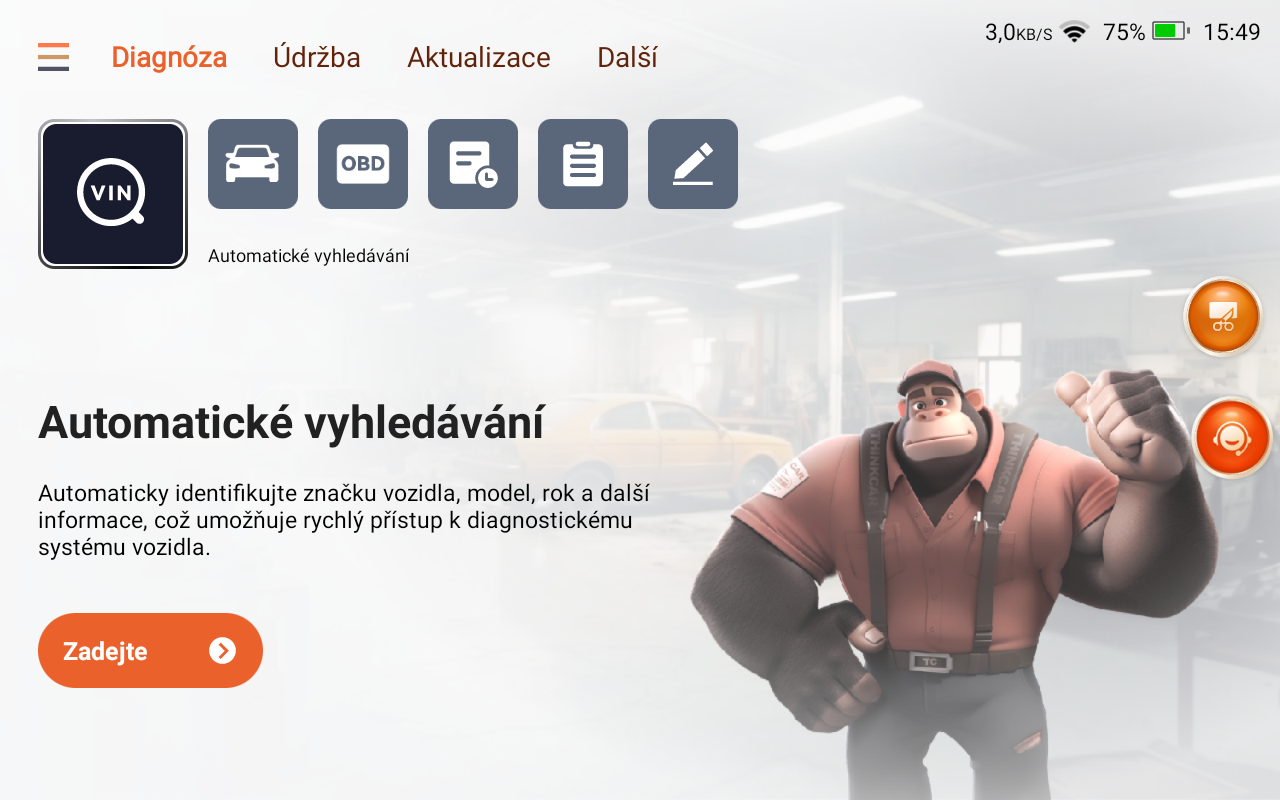 ThinkCar ThinkScan 689BT – profesionální OBD2 diagnostika v češtině s aktualizacemi zdarma