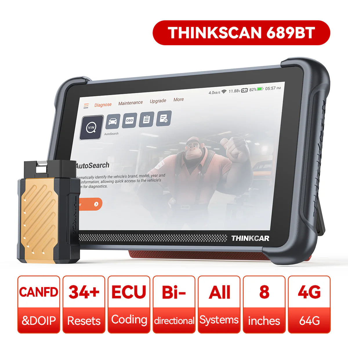 ThinkCar ThinkScan 689BT – profesionální OBD2 diagnostika v češtině s aktualizacemi zdarma