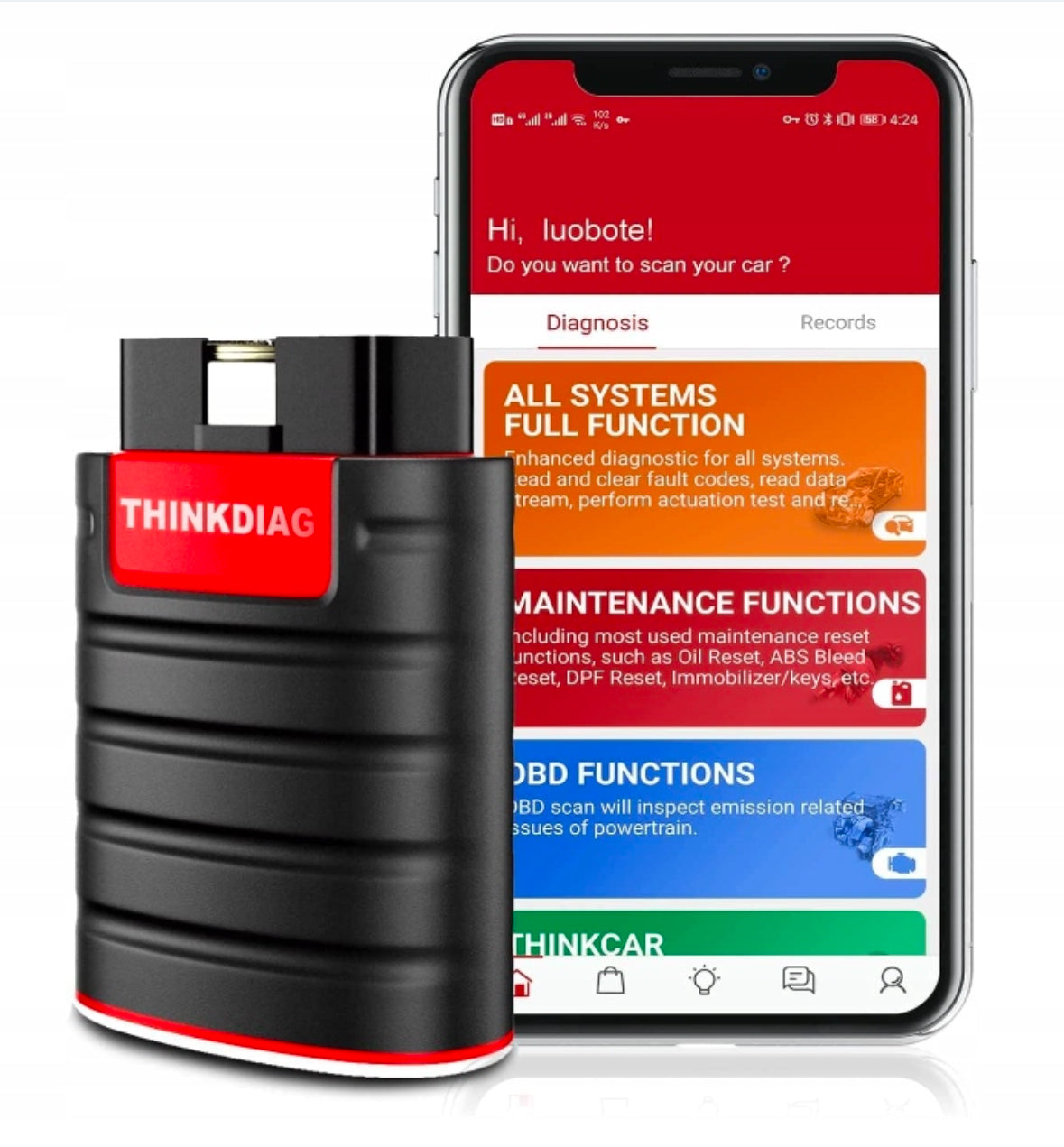 ThinkDiag Full Pro – diagnostika OBD2 pro mobilní zařízení