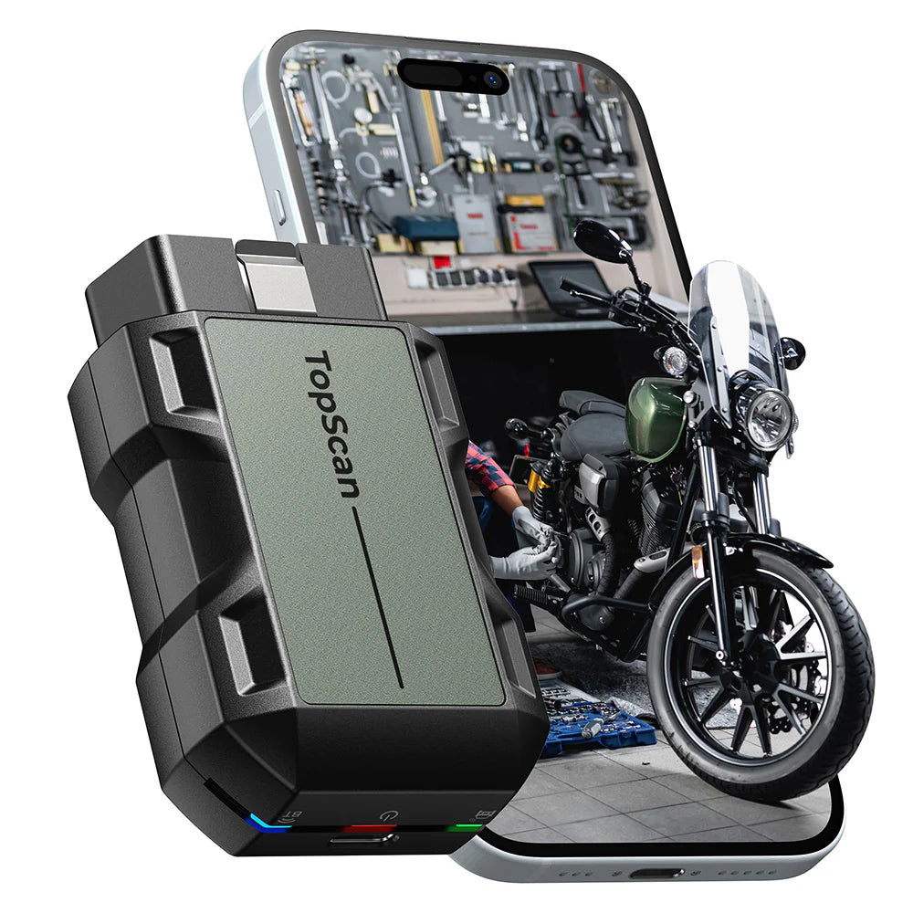 TOPDON TopScan Moto – Bluetooth diagnostika motocyklů pro Android a iOS